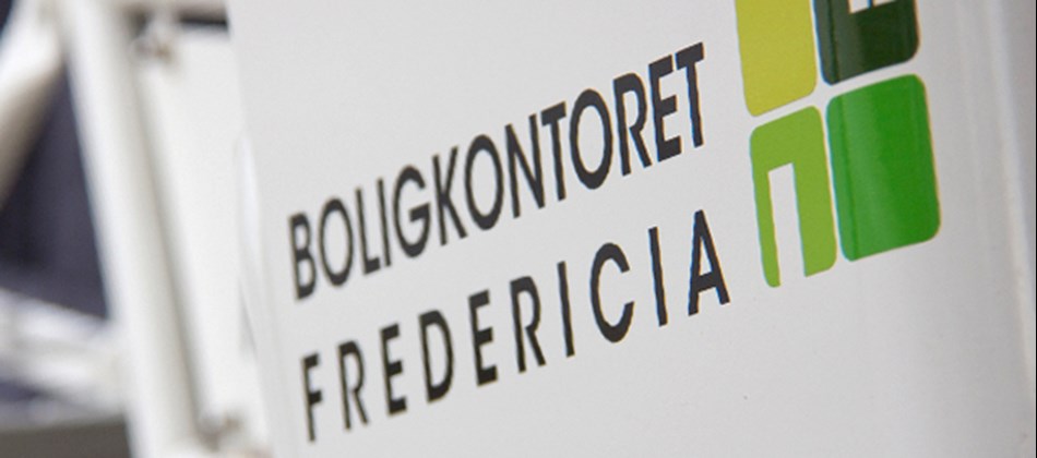 Boligkontoret Fredericia logo på kasse